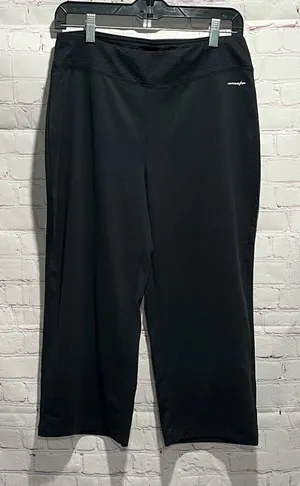 New Balance Black Wide Leg Cropped‎ Ankle Performance Pants Woman’s Size Medium thumbnail 1