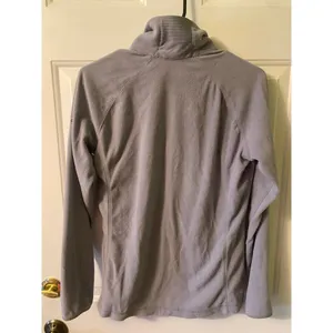 Womens Columbia grey soft fleece half zip hoodie size Large thumbnail 2