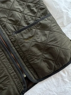 Barbour Women’s XS Quilted Best Dark Green Zip Pockets Vest Reversible Classy thumbnail 3