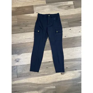Halara Cargo Pants Size M Navy High Waisted Utility Skinny Stretch Snap Pocket thumbnail 2