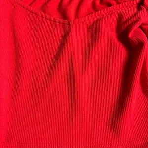 Red‎ Square Neck Long Sleeve Ribbed T-Shirt with Non-Slip Silicone Strip xs nwot thumbnail 4