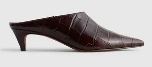 Madewell The Emilie Heeled Mule Chocolate Raisin thumbnail 1