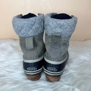 Sorel Slimpack II Lace Waterproof Winter Boots in Quarry Grey and Black Size 6 thumbnail 5