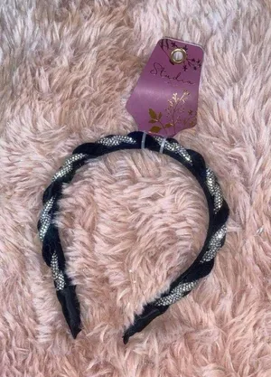 Francesca's Black and silver details headband/ hairband thumbnail 1
