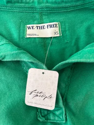 NWT We The Free Free People Sleeveless Polo Top XS Green thumbnail 3