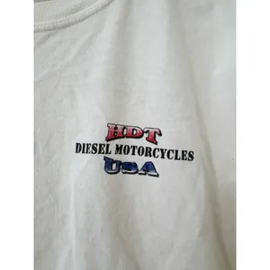 Vintage HDT Diesel Motorcycles USA Cropped Graphic T-Shirt Women's Oversized thumbnail 2