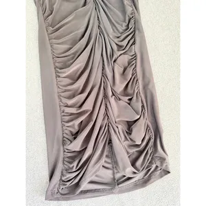 joyce leslie halter bodycon mini dress xxsmall deep-V y2k goth cyber 90s Vintage thumbnail 8