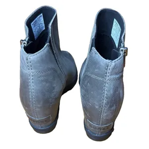Sorel Joan of Arctic III size 7 Wedge Chelsea Boots Womens Leather Ankle gray thumbnail 3