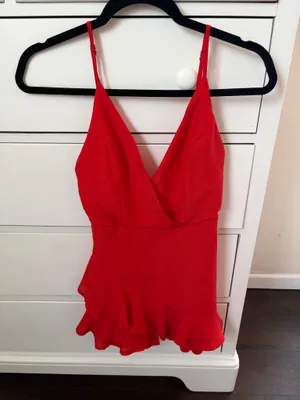 Ruffle Romper Red Size XS thumbnail 1