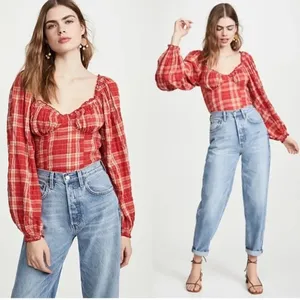 Free People Cherry Bomb Balloon Sleeve Top thumbnail 9