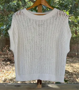 Banana Republic Factory Women's Open Stitch Sweater Snow Day Size XS thumbnail 1