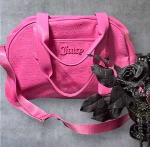 JUICY COUTURE Hot Pink Embossed Shoulder Weekender Bag & Small Coin Purse thumbnail 1