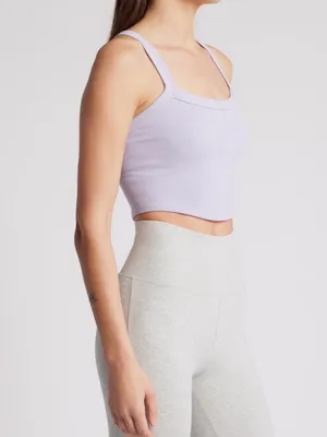 NWT FREE PEOPLE | FP Movement‎ All Clear Rib Crop Camisole Platinum Sz M thumbnail 9