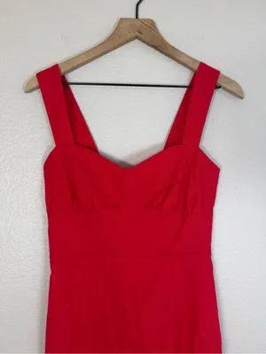 Few Moda Cassia Linen Midi Dress in Red size 8 $173 thumbnail 9