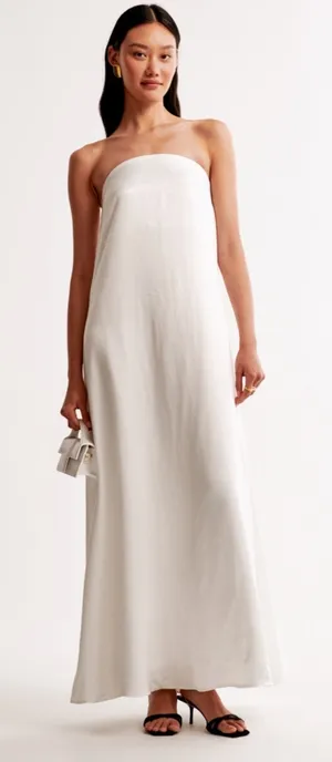 Abercrombie White Maxi Dress thumbnail 1