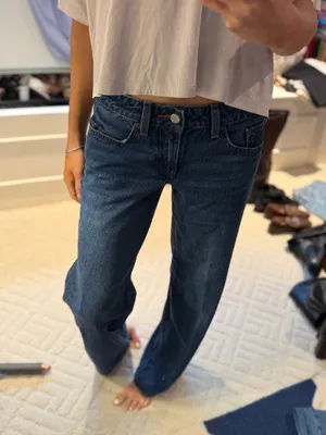 Aritzia Denim Forum ’90s Ultra Lo-Rise Baggy Jean Dark Blue Size 24 thumbnail 2