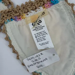 PILYQ PQ SWIM Bikini Top Size Small NWT Romance Crochet Triangle Halter Rainbow thumbnail 12