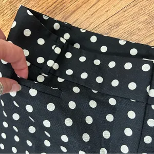 LOFT | Black & White Polka Dot Textured Shorts Size 6 thumbnail 6