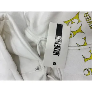 Billie Eilish Happier Than Ever World Tour 2022 Hoodie White Yellow Graphic XL thumbnail 11