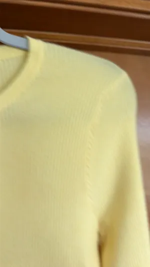 Sincerely Jules yellow button up sweater thumbnail 2
