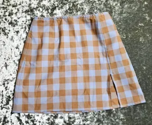 Sunday‎ Best Plaid Blue/Tan Mini Skirt thumbnail 1