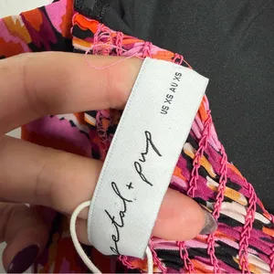 NWT Petal & Pup Achanti‎ Pleated Maxi Dress Pink Multi XS Wedding Guest Feminine thumbnail 5