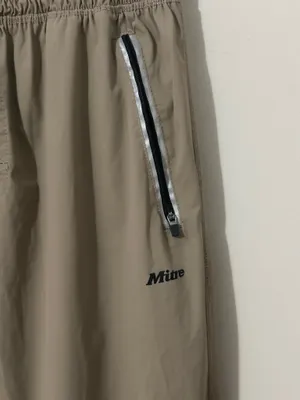 Men's Drawstring Joggers in Khaki with Zip Pockets thumbnail 3
