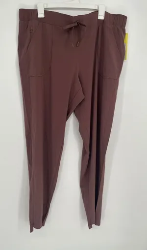 All in Motion Stretch Woven Scrub Pants Women XXL Long Brown Mauve High Rise thumbnail 1