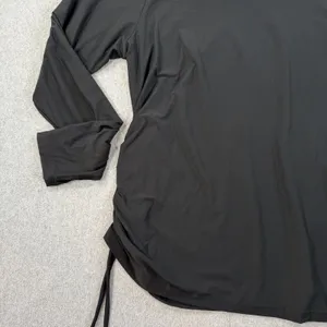 New Balance Women's XL Black Ruched Side Activewear Top Long Sleeve Cowl Neck thumbnail 3