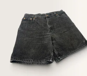 Vintage Levis 36551 Womens 14 Black Denim Bermuda Shorts USA Made High Rise thumbnail 1