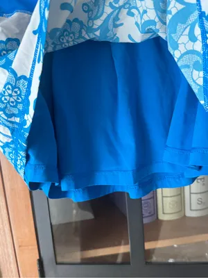 Lululemon Run Chase Me Skirt skort mini Laceoflage Polar Cream Beaming Blue thumbnail 5