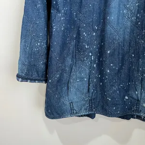 Anthropologie Pilcro Quilted Denim‎ Kimono Jacket Western Lounge Sz S thumbnail 10