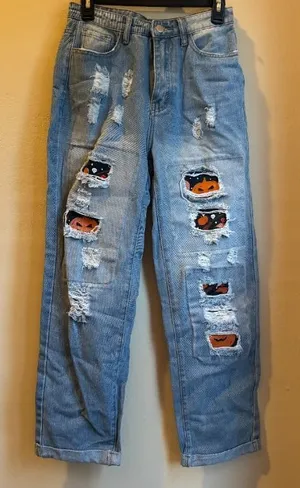 Pumpkin Halloween Peek Jeans Size 27 thumbnail 1