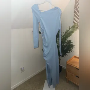 Sau Lee sky Blue‎ Knit maxi dress sz XS thumbnail 4