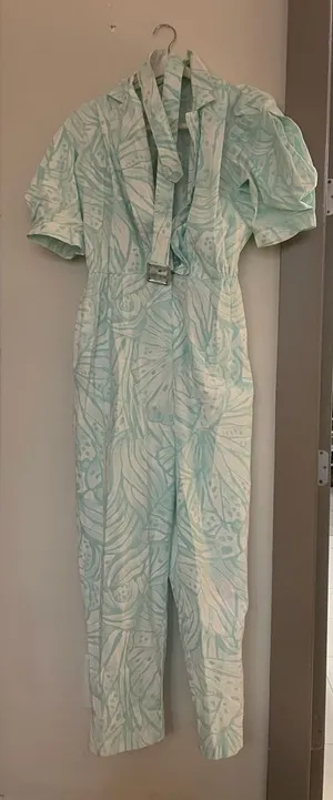 Miami Vice Jumpsuit w/ belt Blue Size 8 thumbnail 1