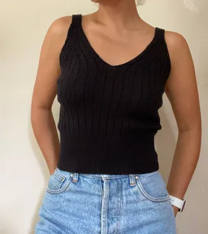 Aritzia Wilfred Cable Knit Sweater Tank Top thumbnail 1
