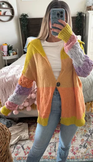 Storia Colorful Knit Cardigan thumbnail 3
