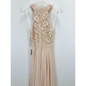 Lulus Picture Perfect Blush Lace Maxi Dress Formal Evening Bridesmaid Small NWT thumbnail 14
