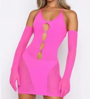White Fox Boutique Mini Dress Hot Pink thumbnail 1