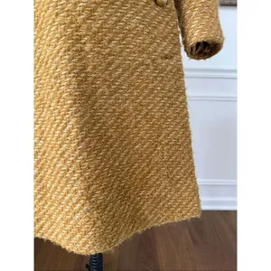 Vintage 60s Franklin Simon New York Mustard Gold Side Button Coat S M thumbnail 5