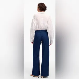 Madewell The Denim Pull-On Wide-Leg Pant Size 30 EUC thumbnail 4