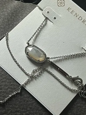 Kendra Scott Mother of pearl silver necklace thumbnail 7