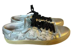Saint Laurent Court Classic Silver Star Sneakers thumbnail 1