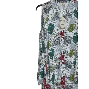 Entro Women's Shirt Dress‎ Button-Up Midi Floral Collar Cold Shoulder Medium NWT thumbnail 4