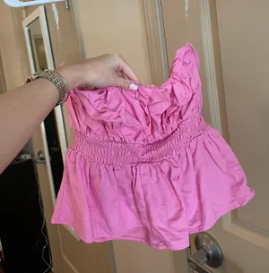 Entro Pink Strapless Top thumbnail 2
