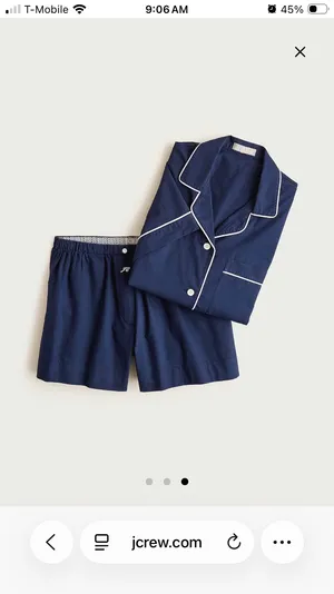 J. Crew Pajama short set in end-on-end cotton thumbnail 2