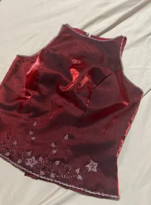 Unique designed Halter top Red thumbnail 3