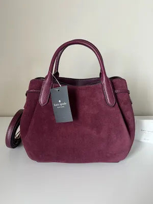 Kate Spade Dumpling Suede Small Satchel Bag thumbnail 3