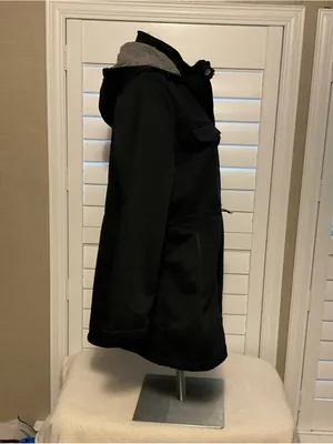 Big Chill Black Hooded Women's Trench Coat thumbnail 4