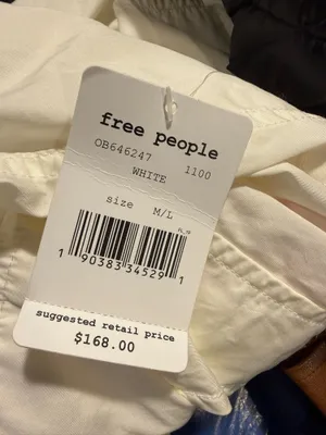 Free People Poplin Pullover Jacket Raincoat M/L White & Pink Hooded Lace Up NWT thumbnail 10